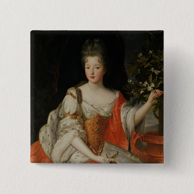 Portrait of Louise-Francoise de Bourbon Pinback Button (Front)
