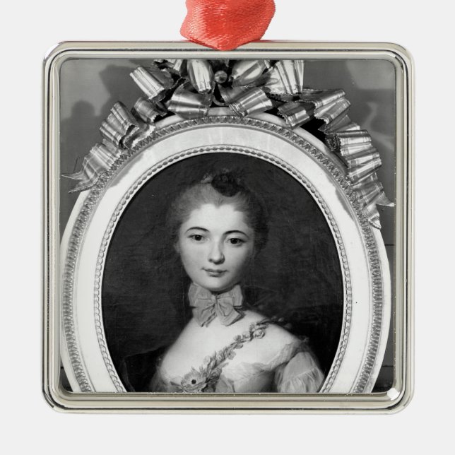 Portrait of Louise Honorine Crozat du Chatel Metal Ornament (Front)