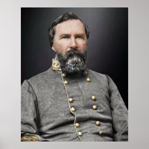 Portrait of Lt General James Longstreet Poster