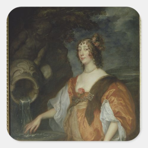 Portrait of Lucy Percy Countess of Carlisle Square Sticker