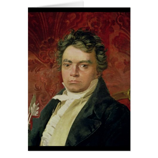 Portrait of Ludwig Van Beethoven Cards (Front)