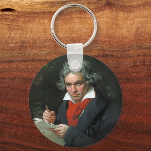 Portrait of Ludwig van Beethoven Classical Music Keychain