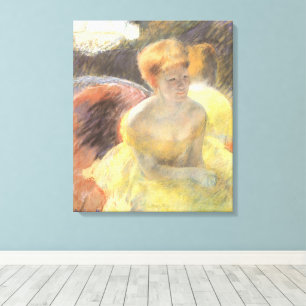 Portrait of Lydia at the Opera by Mary Cassatt Canvas Print