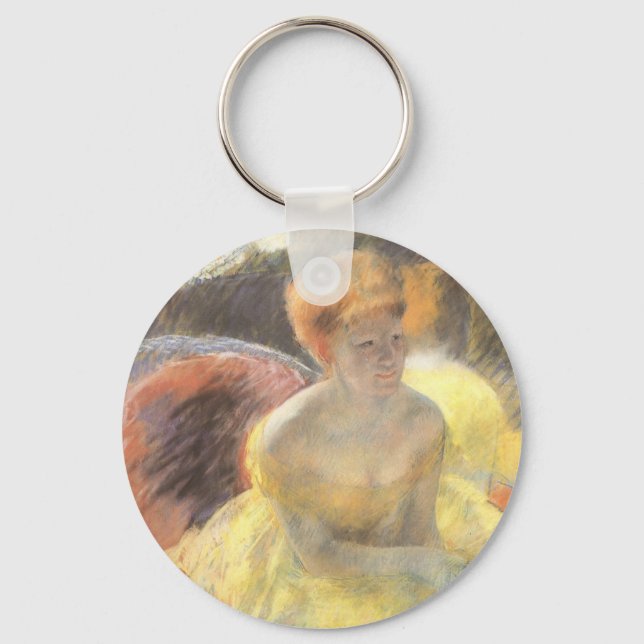 Portrait of Lydia at the Opera by Mary Cassatt Keychain (Front)