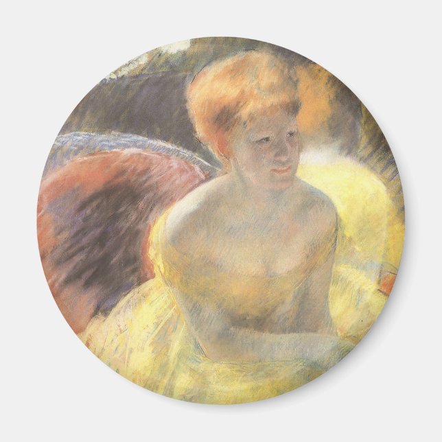Portrait of Lydia at the Opera by Mary Cassatt Magnet (Front)