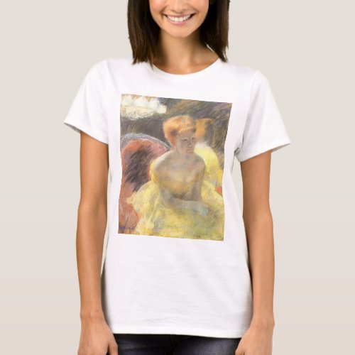 Portrait of Lydia at the Opera by Mary Cassatt T_Shirt