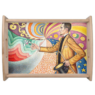 Portrait of M. Félix Fénéon in 1890 by Paul Signac Serving Tray