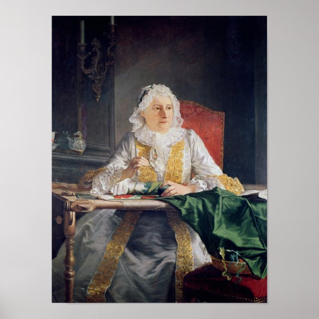 Portrait of Madame Antoine Crozat, 1741 Poster (Front)