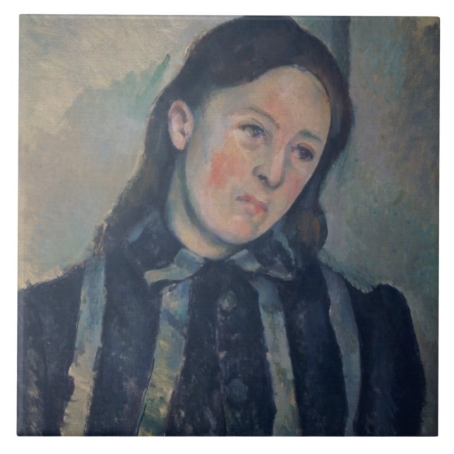 Portrait of Madame Cezanne with Loosened Hair, 189 Ceramic Tile (Front)