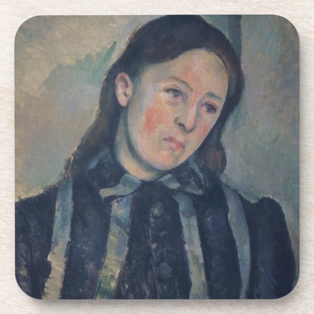 Portrait of Madame Cezanne with Loosened Hair, 189 Drink Coaster (Front)