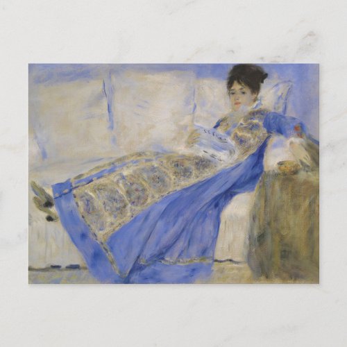 Portrait of Madame Claude Monet by Renoir _ Postcard
