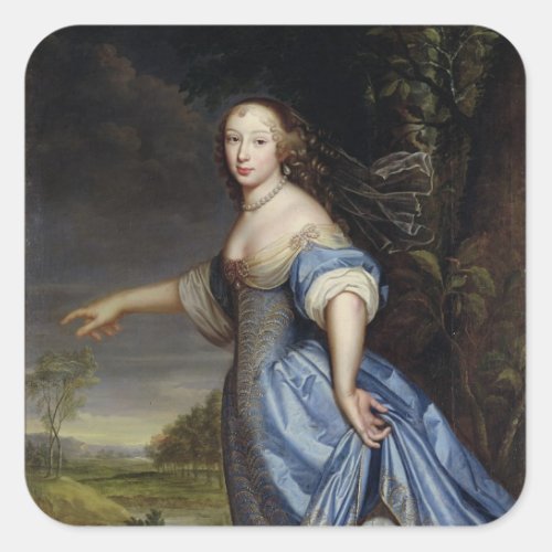 Portrait of Madame de la Sabliere Square Sticker