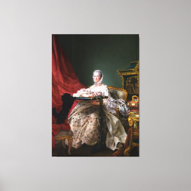 Portrait of Madame de Pompadour Canvas Print (Front)