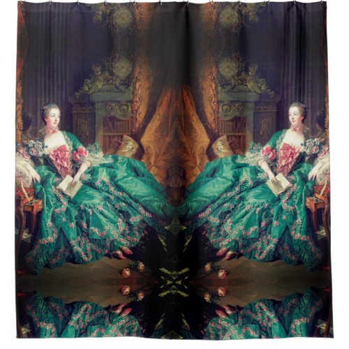 Portrait of Madame de Pompadour _ Francois Boucher Shower Curtain