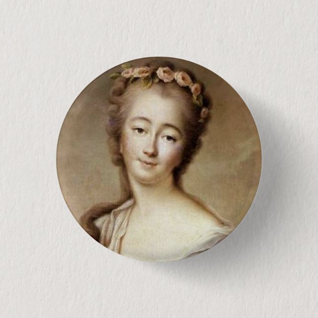 Portrait of Madame du Barry Pinback Button (Front)