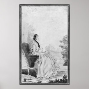Portrait of Madame du Deffand, 1760 Poster