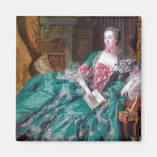 Portrait of Madame Pompadour, Boucher, 1756 Magnet