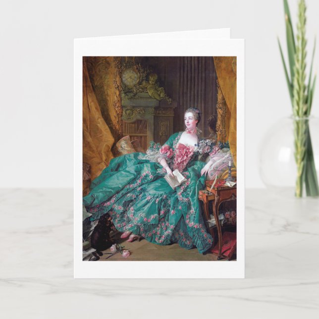 Portrait of Madame Pompadour, Boucher Card (Front)