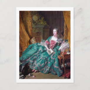 Portrait of Madame Pompadour, Boucher Postcard