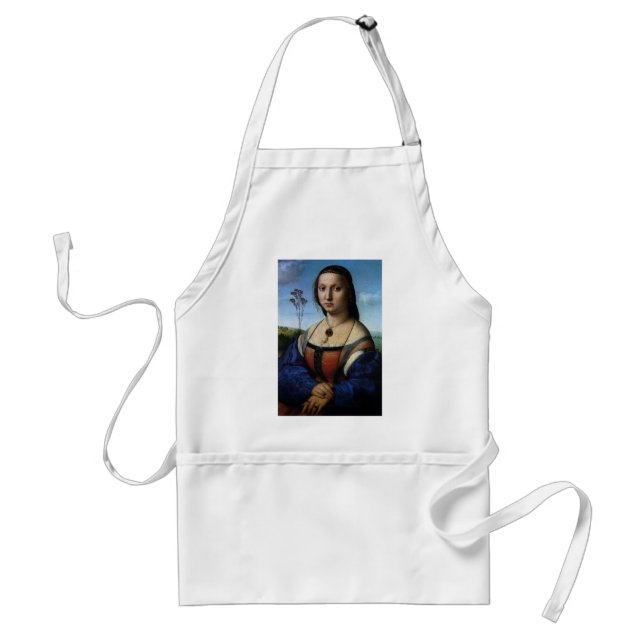 Portrait of Maddalena Doni by Raphael Sanzio Adult Apron (Front)