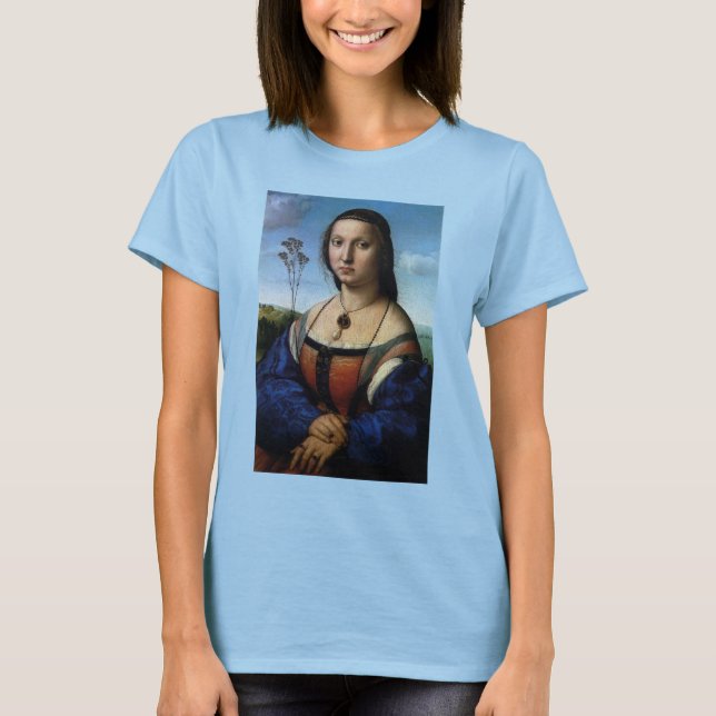 Portrait of Maddalena Doni by Raphael Sanzio T-Shirt (Front)