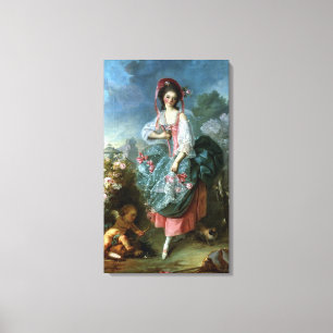 Portrait of Mademoiselle Guimard as Terpsichore, c Canvas Print
