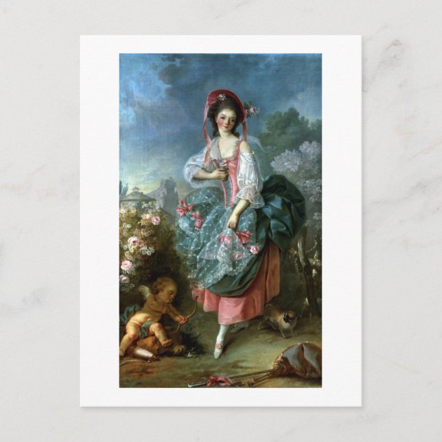 Portrait of Mademoiselle Guimard as Terpsichore, c Postcard (Front)