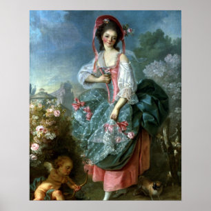Portrait of Mademoiselle Guimard as Terpsichore, Poster