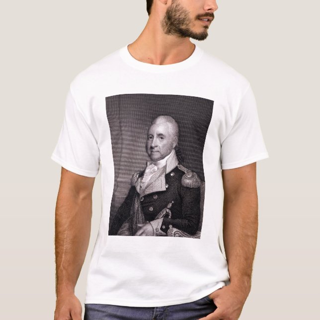 Portrait of Major General John Brooks, engraved by T-Shirt (Front)