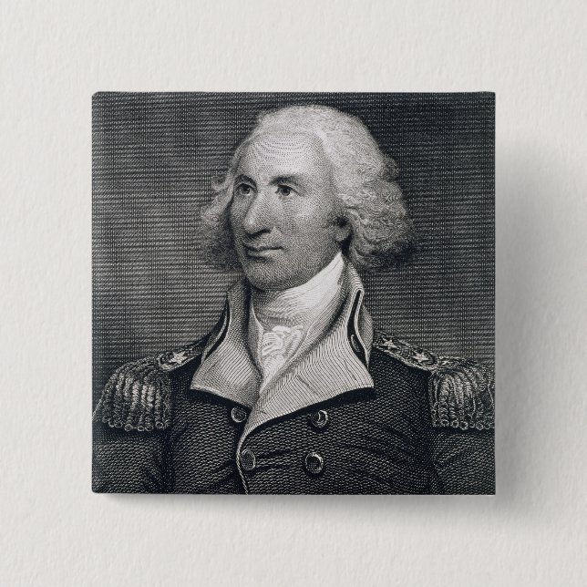 Portrait of Major General Philip Schuyler, engrave Button (Front)