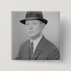 Portrait of Man Pinback Button
