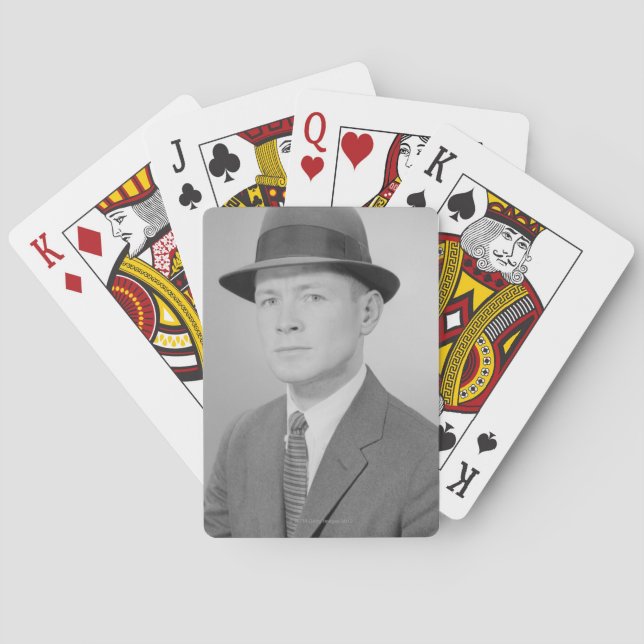 Portrait of Man Poker Cards (Back)
