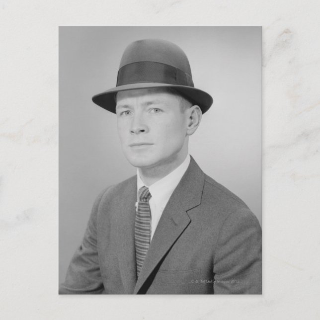 Portrait of Man Postcard (Front)