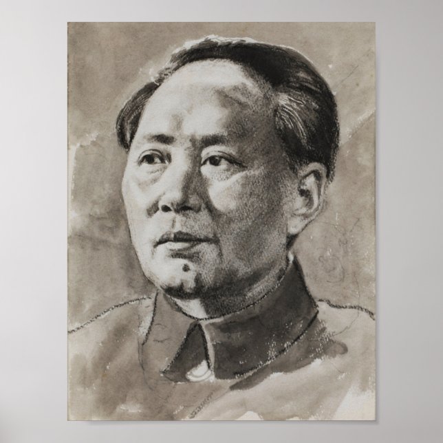 Portrait of Mao Zedong by Xu Beihong Poster (Front)