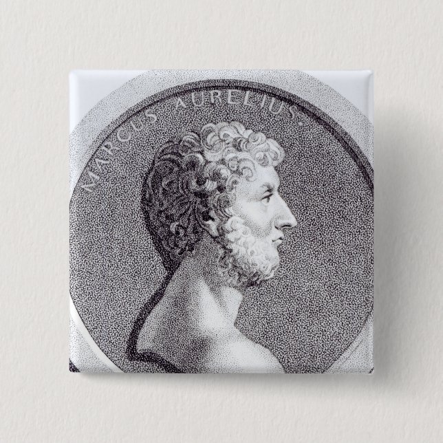 Portrait of Marcus Aurelius Pinback Button (Front)