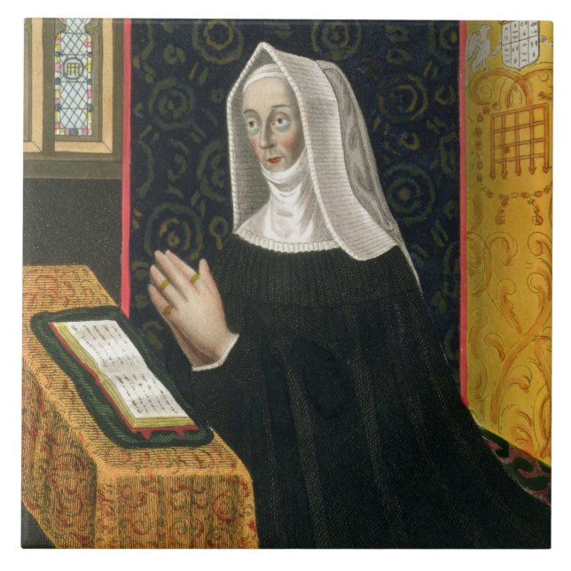 Portrait of Margaret Beaufort, Countess of Richmon Ceramic Tile (Front)