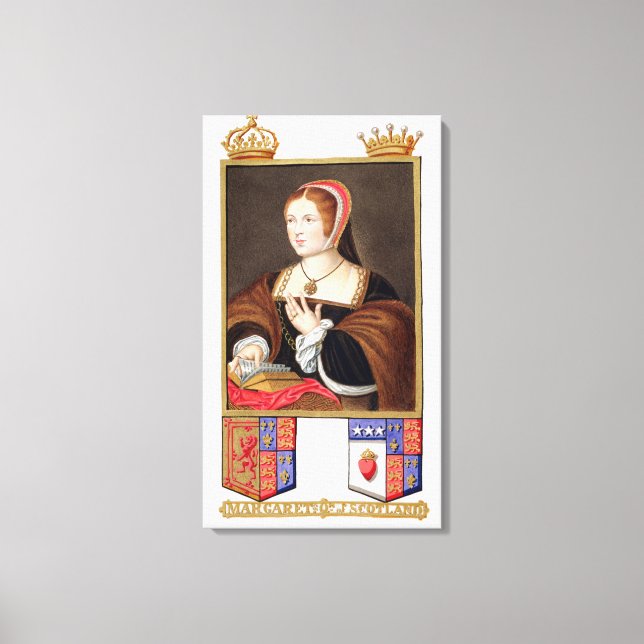 Portrait of Margaret Tudor (1489-1541) Queen of Sc Canvas Print (Front)