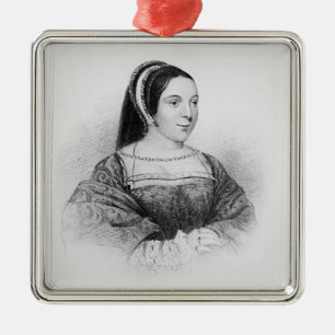 Portrait of Margaret Tudor  Queen of Scotland Metal Ornament