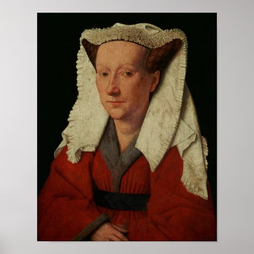 Portrait of Margaret van Eyck 1439 Poster