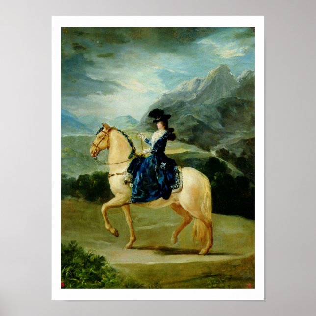 Portrait of Maria Teresa de Vallabriga on horsebac Poster (Front)