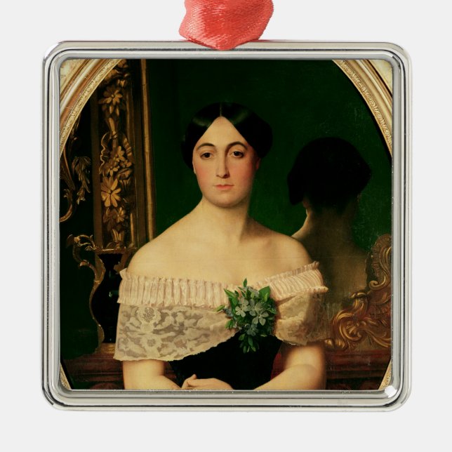 Portrait of Marianne Elisa Birch Metal Ornament (Front)