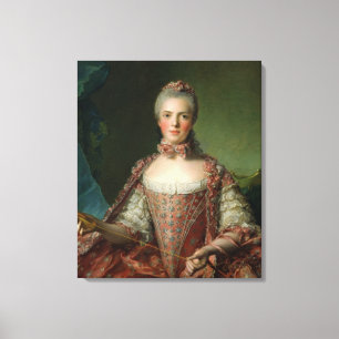 Portrait of Marie Adelaide 1756 Canvas Print