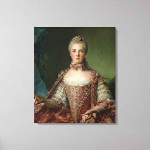 Portrait of Marie Adelaide  1756 Canvas Print