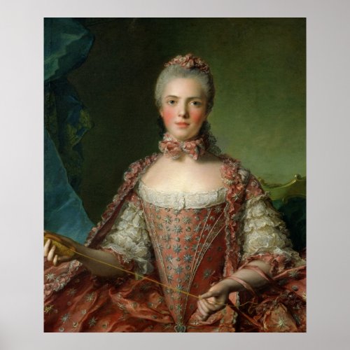 Portrait of Marie Adelaide  1756 Poster