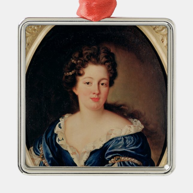 Portrait of Marie-Anne Mancini  Princess Colonna Metal Ornament (Front)