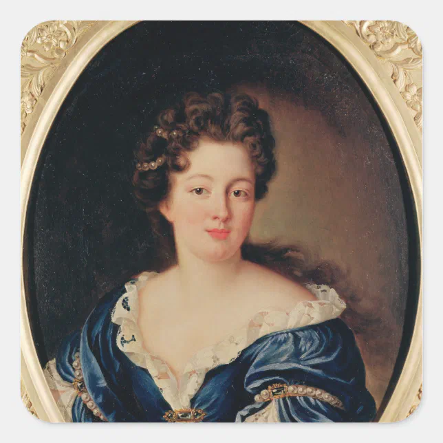 Portrait of Marie-Anne Mancini Princess Colonna Square Sticker | Zazzle