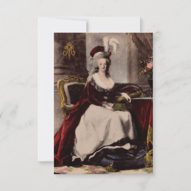 Portrait of Marie Antoinette ~  Invitations / RSVP (Front)