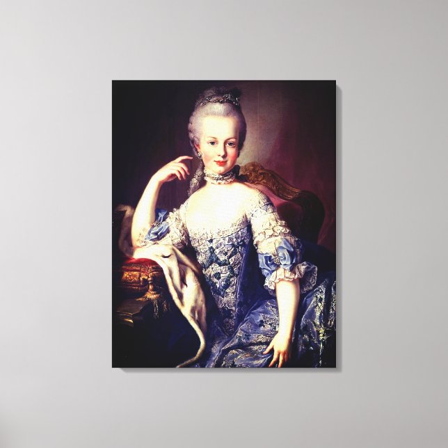 Portrait of Marie Antoinette - Martin van Meytens Canvas Print (Front)