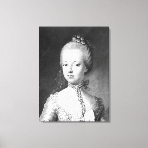 Portrait of Marie_Antoinette  of Habsbourg Canvas Print