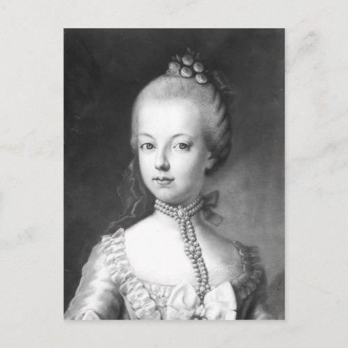 Portrait of Marie_Antoinette  of Habsbourg Postcard
